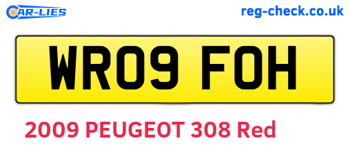 WR09FOH are the vehicle registration plates.