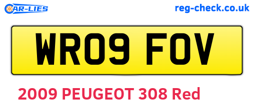 WR09FOV are the vehicle registration plates.