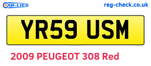 YR59USM are the vehicle registration plates.