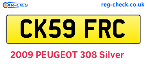 CK59FRC are the vehicle registration plates.