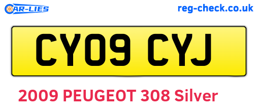 CY09CYJ are the vehicle registration plates.