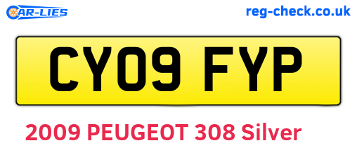 CY09FYP are the vehicle registration plates.
