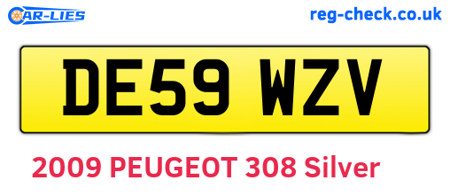 DE59WZV are the vehicle registration plates.