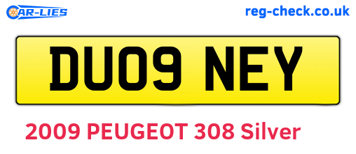 DU09NEY are the vehicle registration plates.