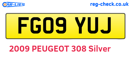 FG09YUJ are the vehicle registration plates.