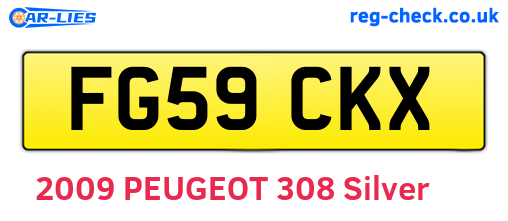 FG59CKX are the vehicle registration plates.