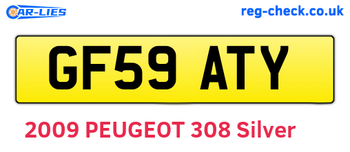 GF59ATY are the vehicle registration plates.