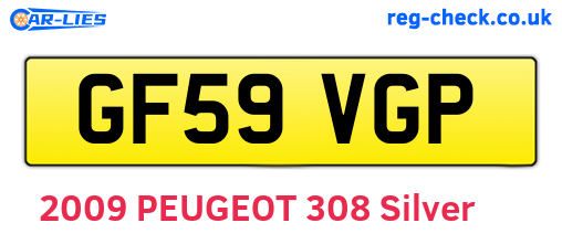 GF59VGP are the vehicle registration plates.