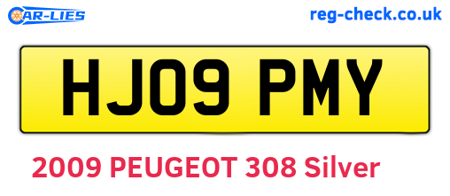 HJ09PMY are the vehicle registration plates.