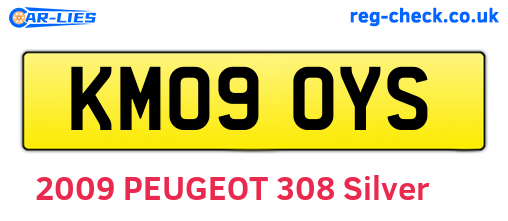 KM09OYS are the vehicle registration plates.