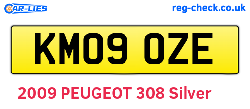 KM09OZE are the vehicle registration plates.