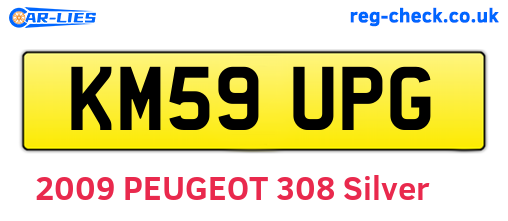 KM59UPG are the vehicle registration plates.