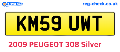 KM59UWT are the vehicle registration plates.
