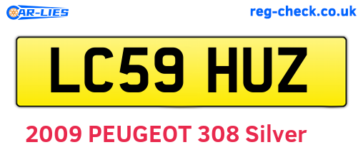 LC59HUZ are the vehicle registration plates.