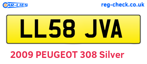 LL58JVA are the vehicle registration plates.