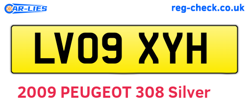 LV09XYH are the vehicle registration plates.