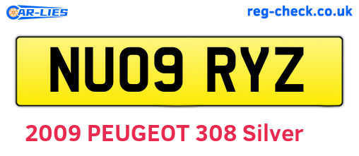 NU09RYZ are the vehicle registration plates.