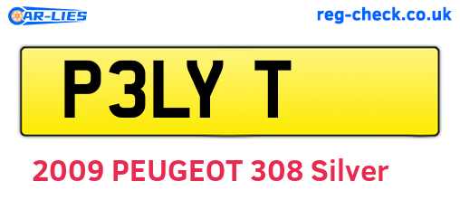 P3LYT are the vehicle registration plates.