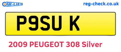 P9SUK are the vehicle registration plates.