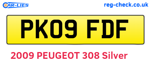 PK09FDF are the vehicle registration plates.