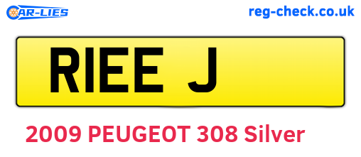 R1EEJ are the vehicle registration plates.