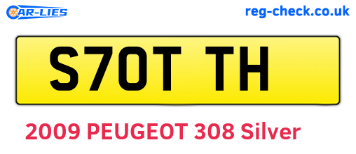 S70TTH are the vehicle registration plates.
