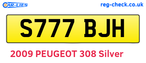 S777BJH are the vehicle registration plates.