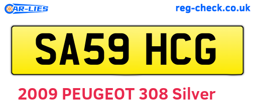 SA59HCG are the vehicle registration plates.