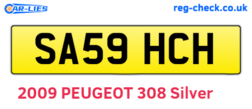 SA59HCH are the vehicle registration plates.