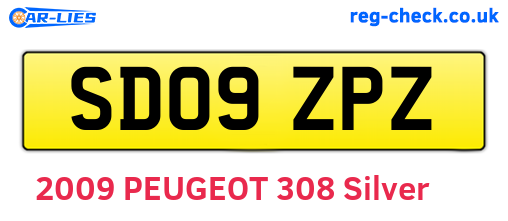 SD09ZPZ are the vehicle registration plates.