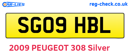 SG09HBL are the vehicle registration plates.