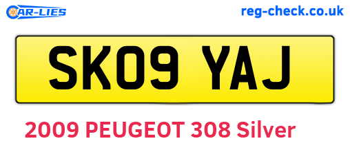 SK09YAJ are the vehicle registration plates.