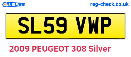 SL59VWP are the vehicle registration plates.