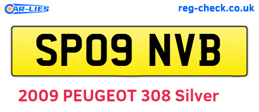 SP09NVB are the vehicle registration plates.