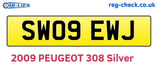 SW09EWJ are the vehicle registration plates.