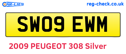 SW09EWM are the vehicle registration plates.