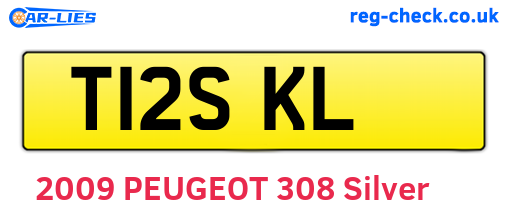 T12SKL are the vehicle registration plates.
