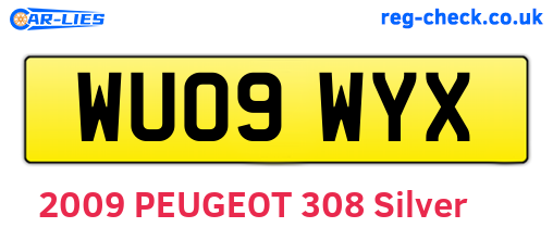WU09WYX are the vehicle registration plates.