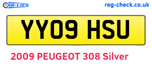 YY09HSU are the vehicle registration plates.