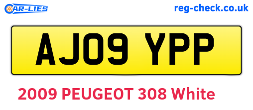 AJ09YPP are the vehicle registration plates.