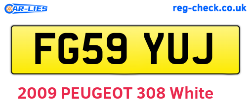 FG59YUJ are the vehicle registration plates.
