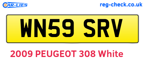 WN59SRV are the vehicle registration plates.