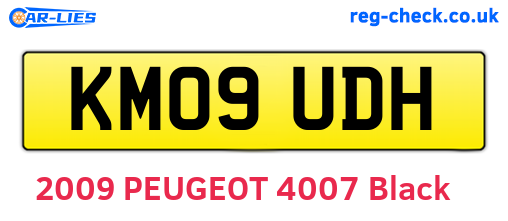 KM09UDH are the vehicle registration plates.