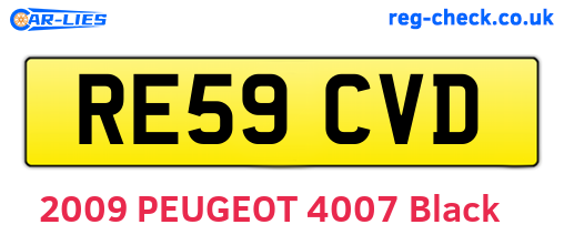 RE59CVD are the vehicle registration plates.