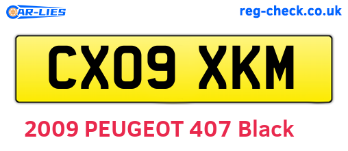 CX09XKM are the vehicle registration plates.