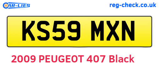 KS59MXN are the vehicle registration plates.