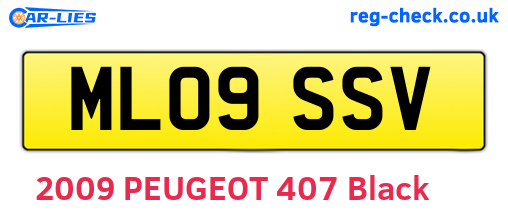 ML09SSV are the vehicle registration plates.