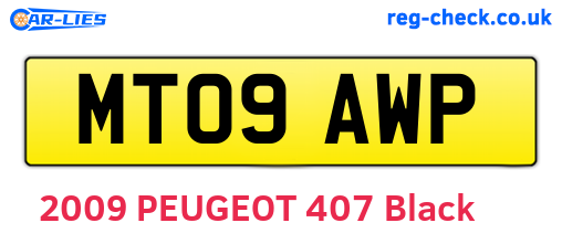 MT09AWP are the vehicle registration plates.