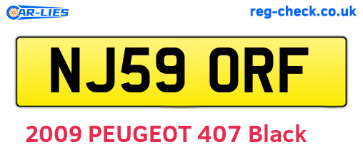 NJ59ORF are the vehicle registration plates.