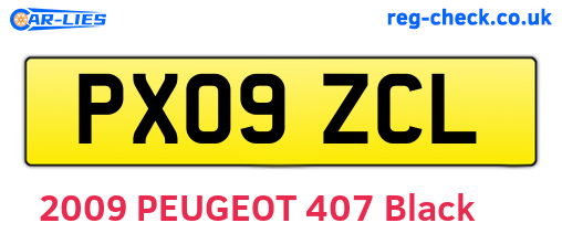 PX09ZCL are the vehicle registration plates.